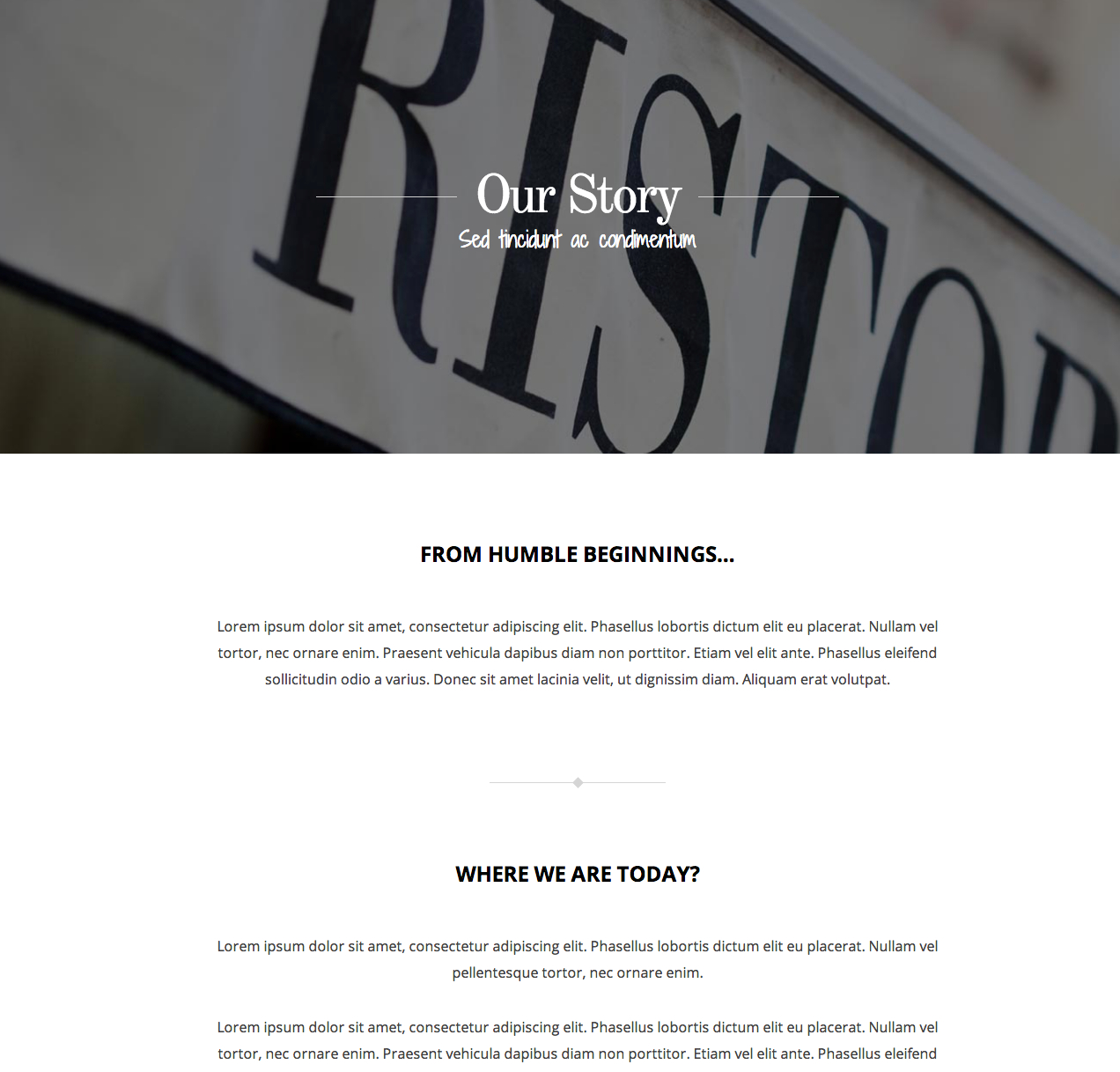 One-page layout